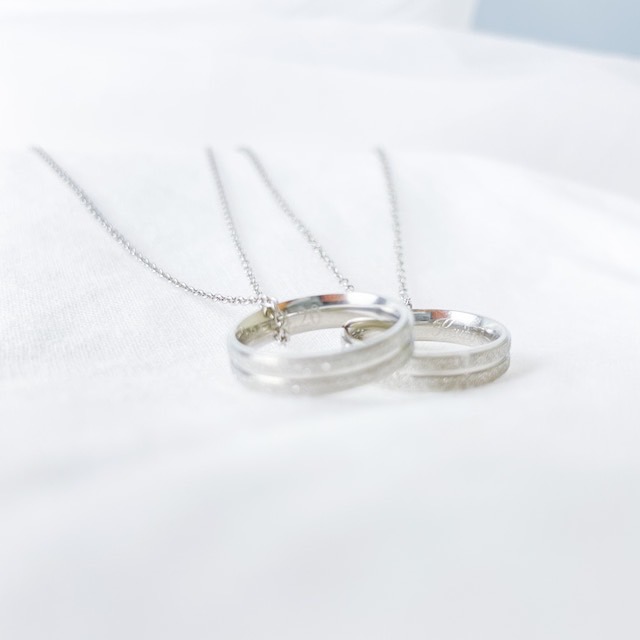 ペアネックレス(ダブルライン)